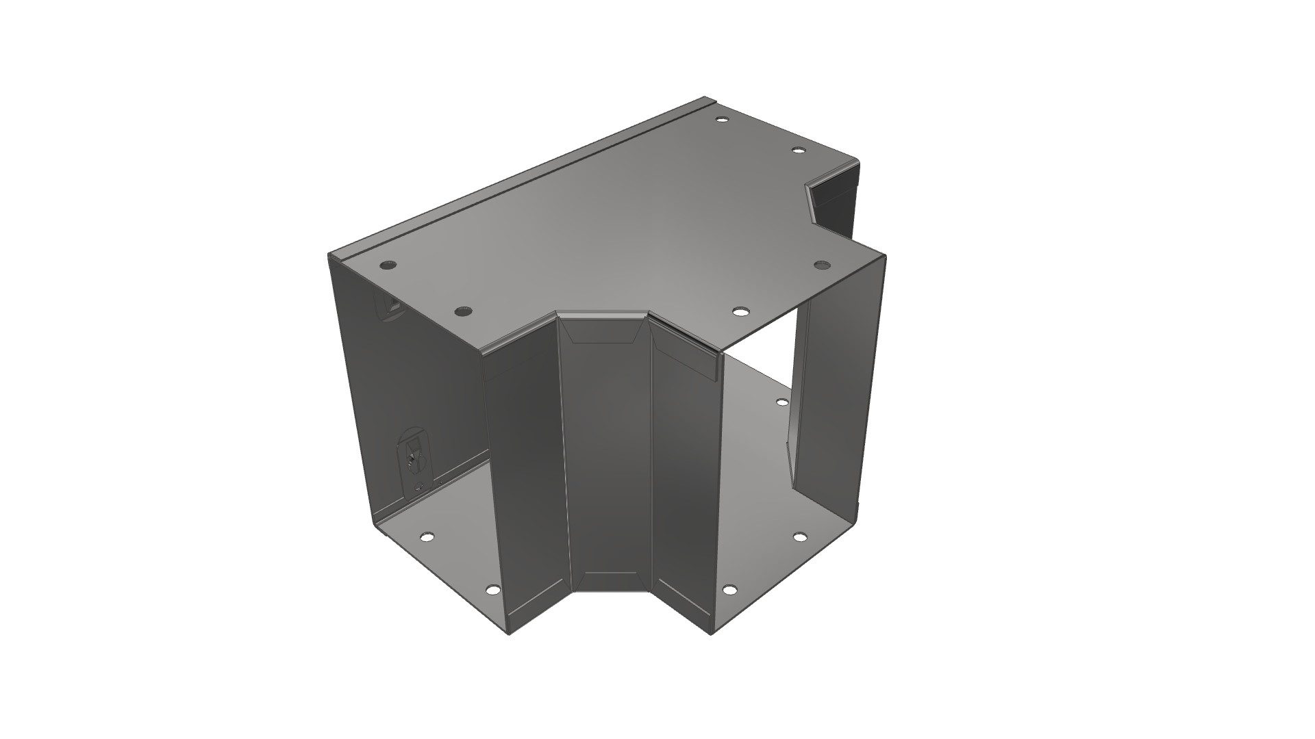External Gusset Tee Flytec Steel Surface Trunking