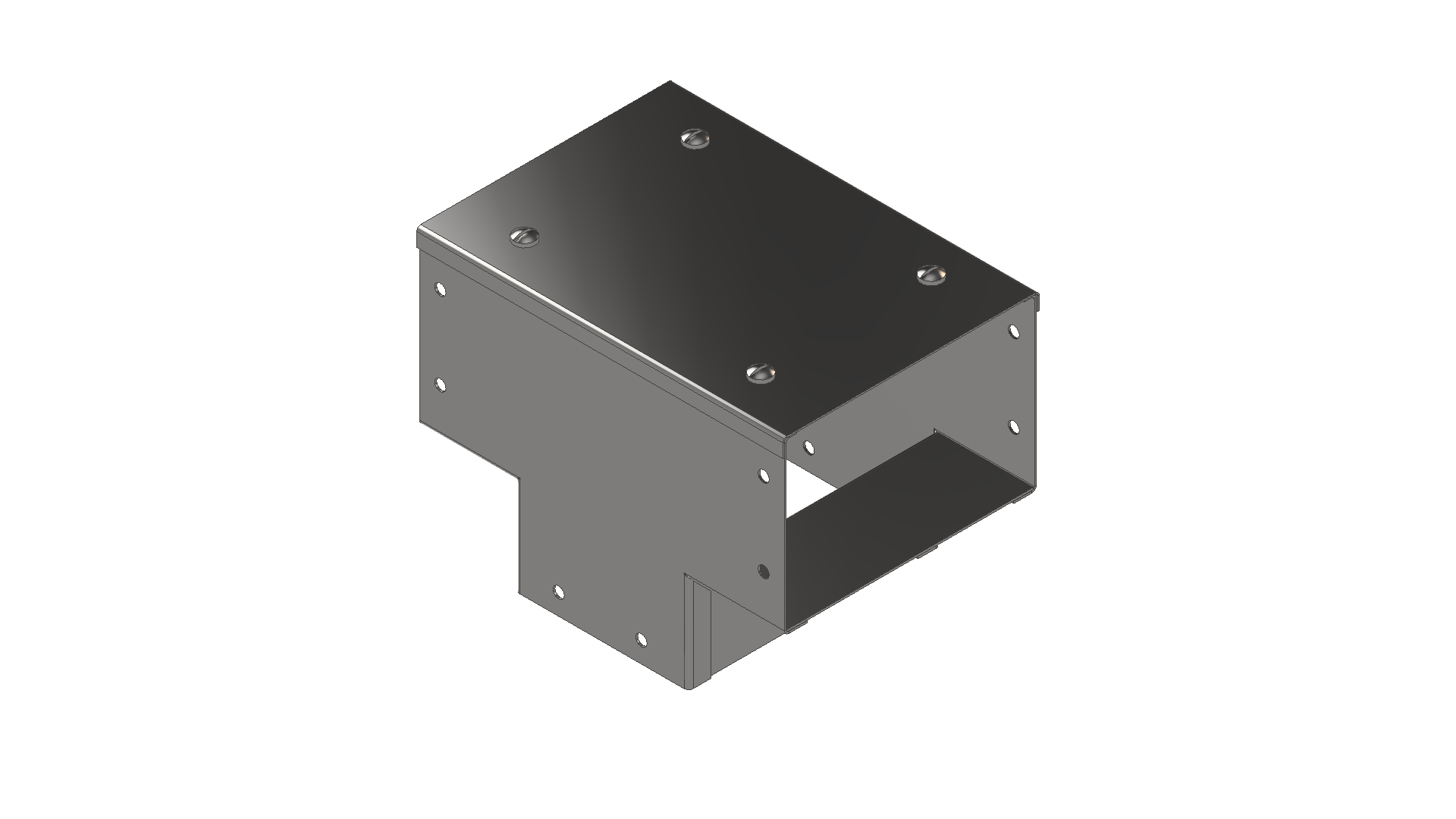 External Square Tee Flytec Steel Surface Trunking