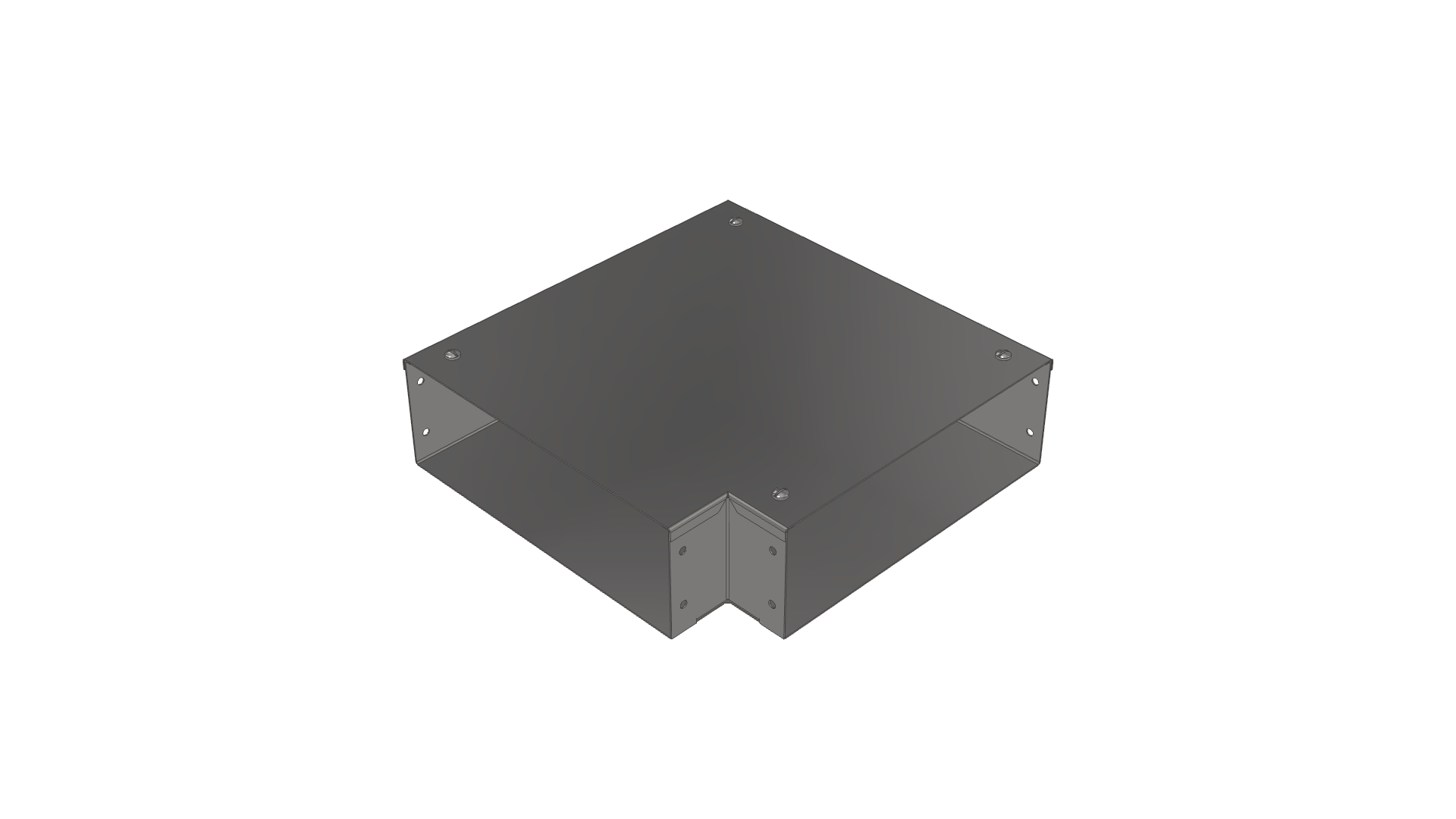 Flat Square Bend 90° Flytec Steel Surface Trunking