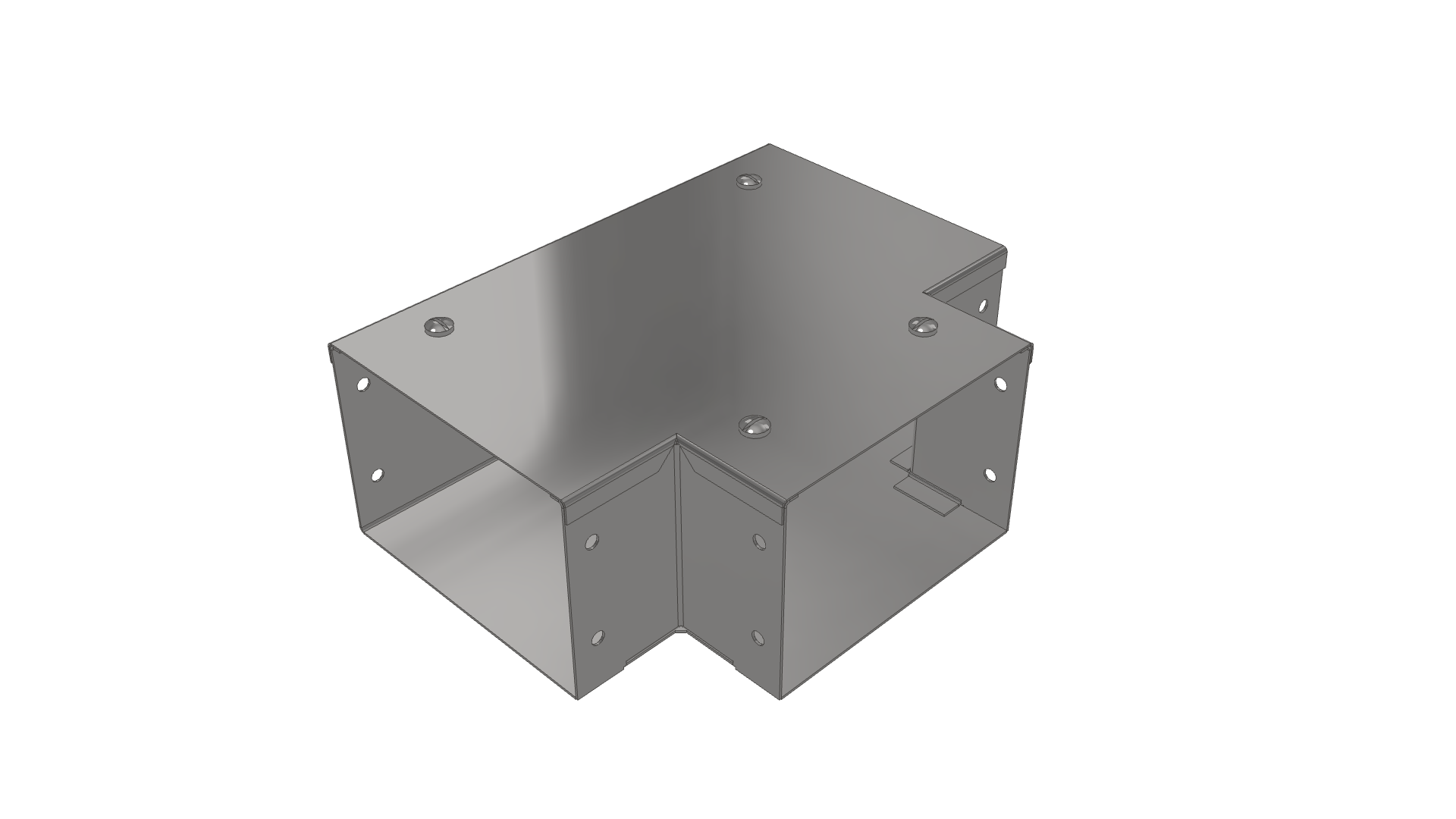 Flat Square Tee Flytec Steel Surface Trunking