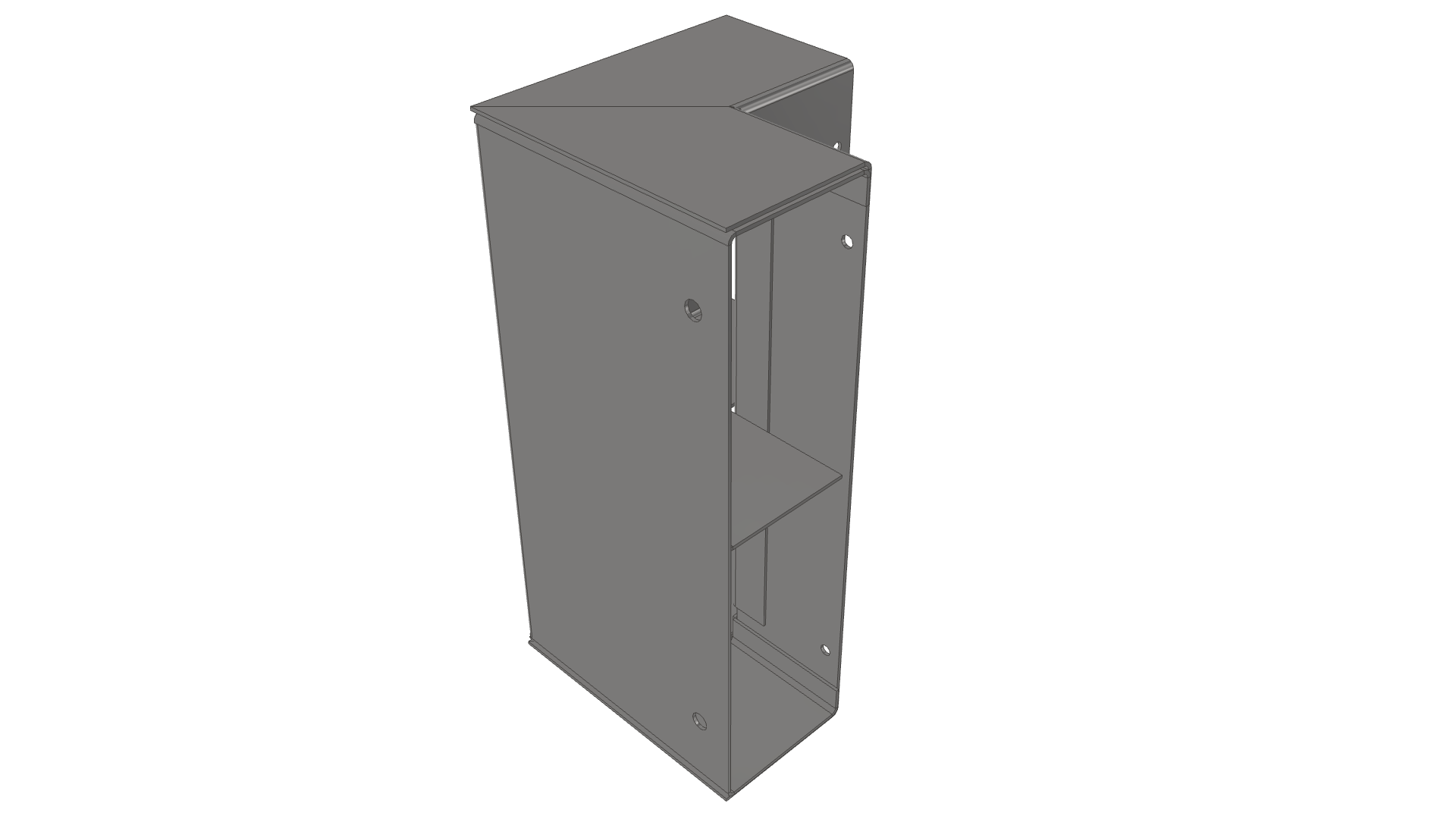 Flytec Square Dado Trunking 90° Internal Bend Fitting