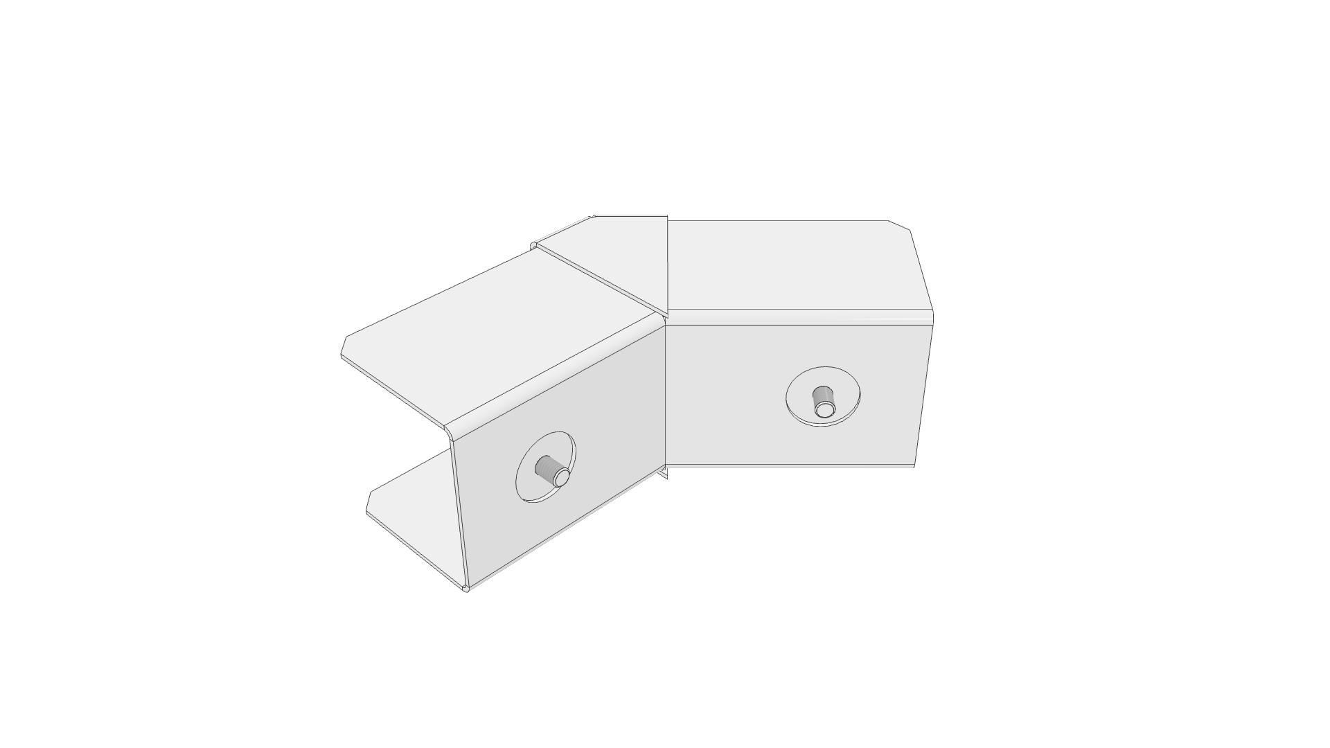 45° External Bend Flytec Lighting Trunking White