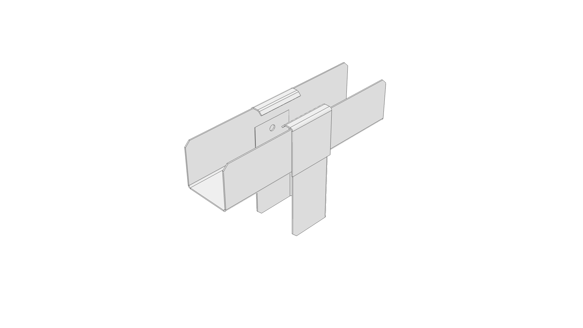 90° Square External Tee Flytec Lighting Trunking White