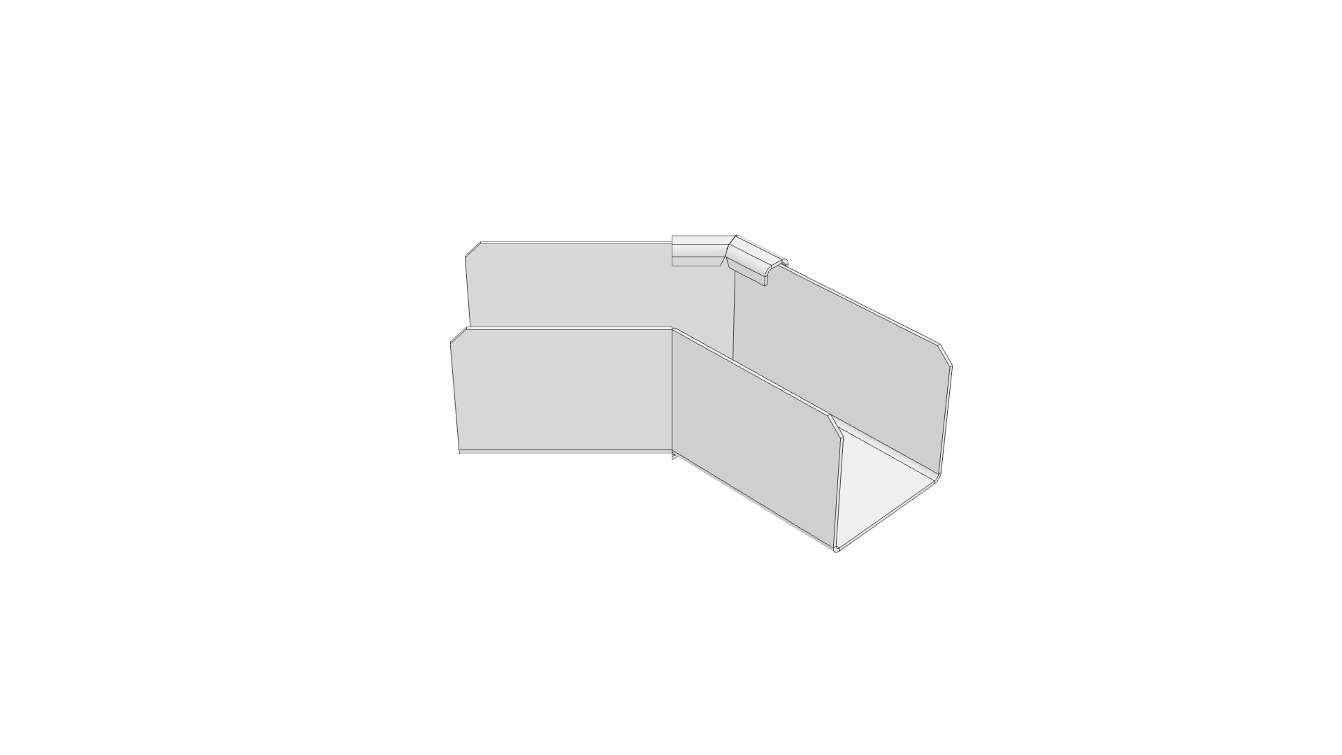 45° Flat Bend Flytec Lighting Trunking White