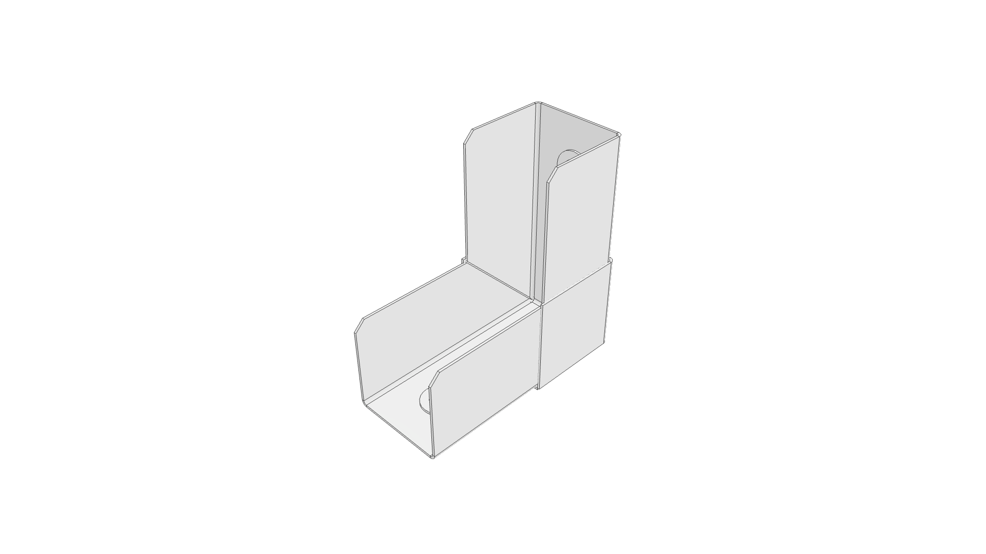 90° Square Internal Bend Flytec Lighting Trunking White