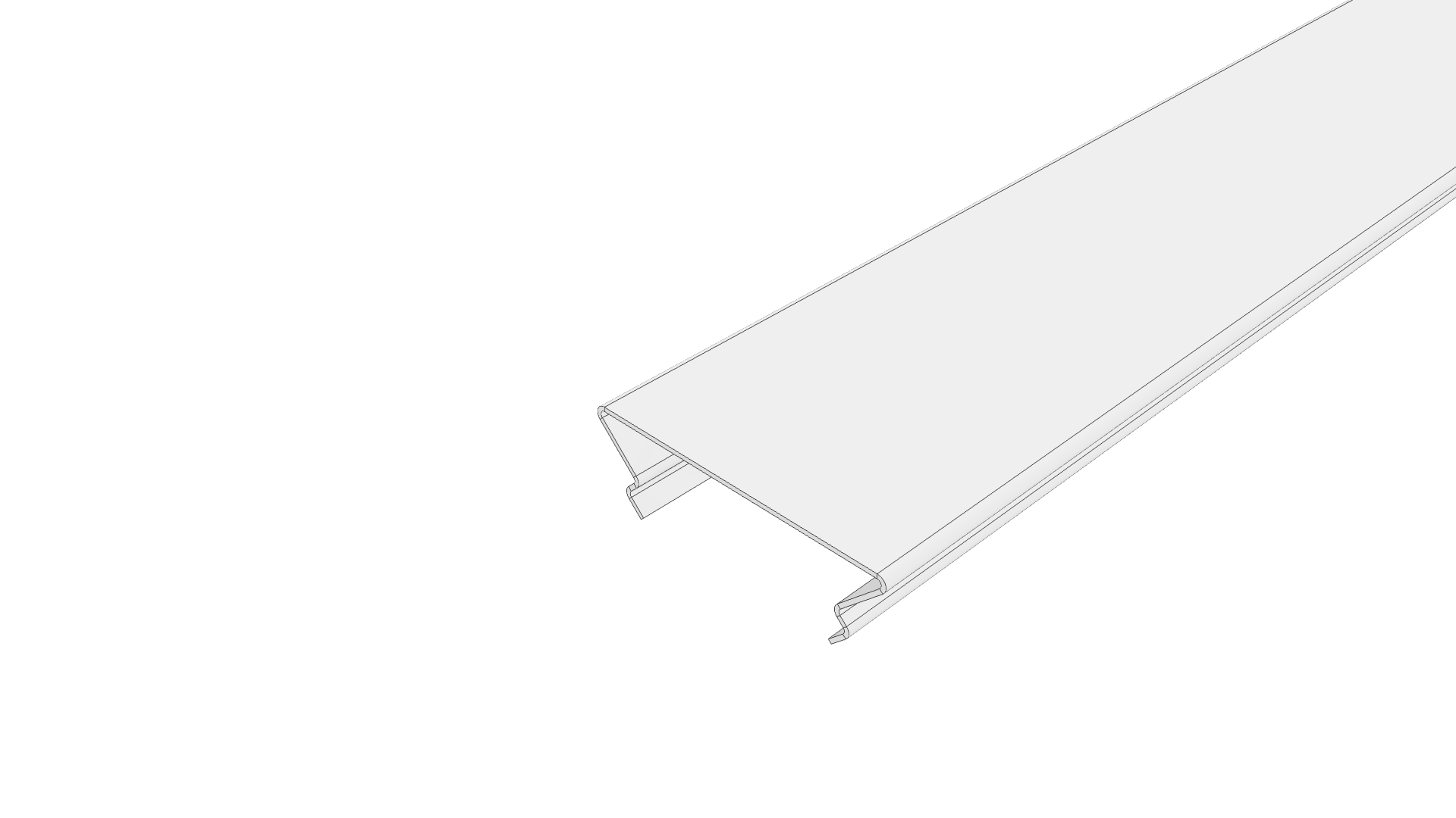 Flytec Lighting Trunking PVC Lid - White